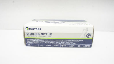 Halyard 50709 Sterling Nitrile Exam Gloves, Powder-Free, XL-Box of 170 (x)